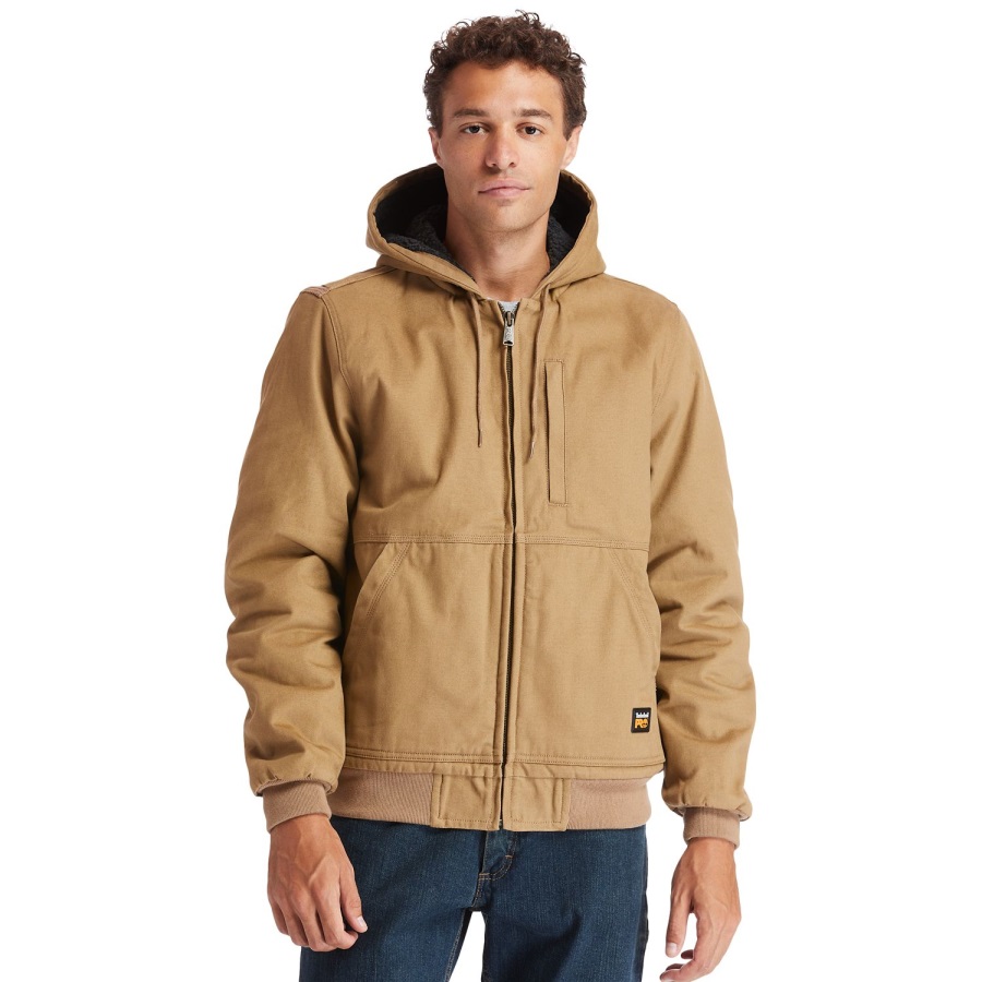 Timberland Ireland Dark Wheat Men's Gritman Lined Hooded Canvas Jacket