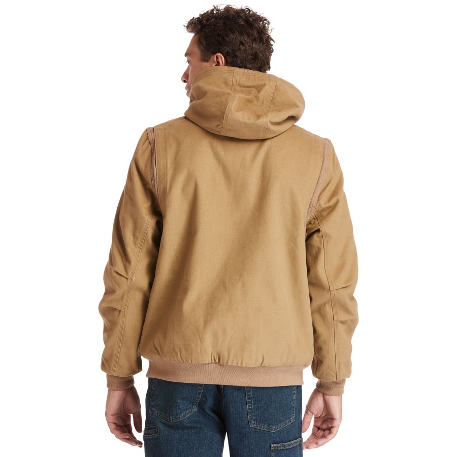 Timberland Ireland Dark Wheat Men's Gritman Lined Hooded Canvas Jacket