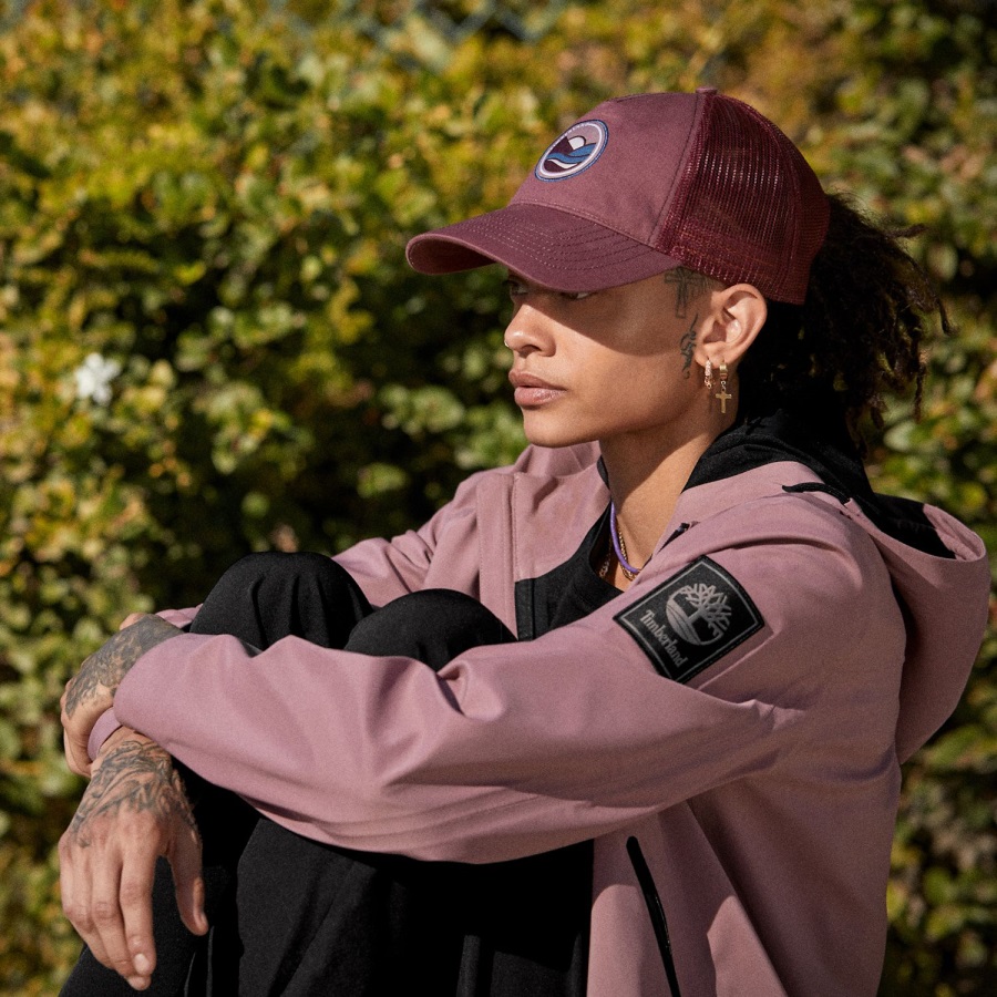 Timberland Ireland Grape Shake Women's Mountain Sunset Trucker Hat