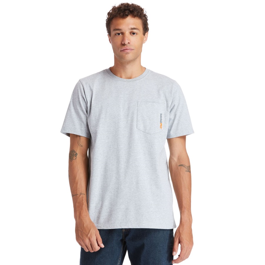 Timberland Ireland Grey Heather Men's Pro Base Plate Blended Short-Sleeve T-Shirt