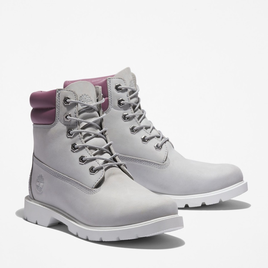 Timberland Ireland Light Grey Nubuck Women's Linden Woods 6-Inch Waterproof Boots