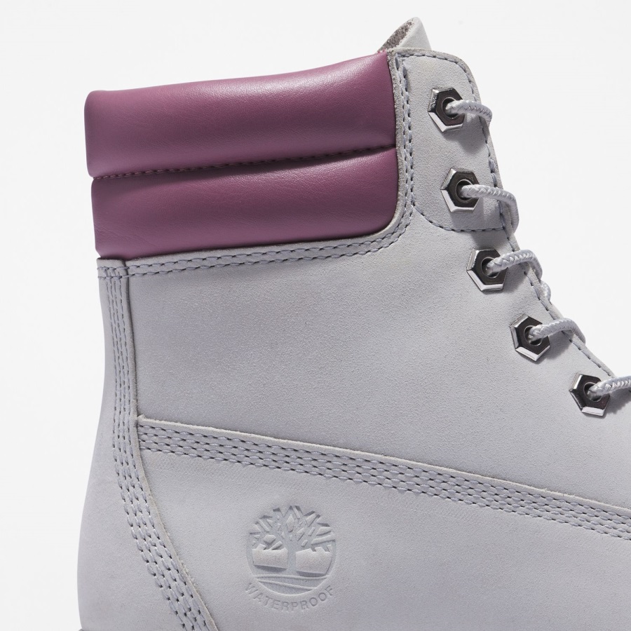 Timberland Ireland Light Grey Nubuck Women's Linden Woods 6-Inch Waterproof Boots