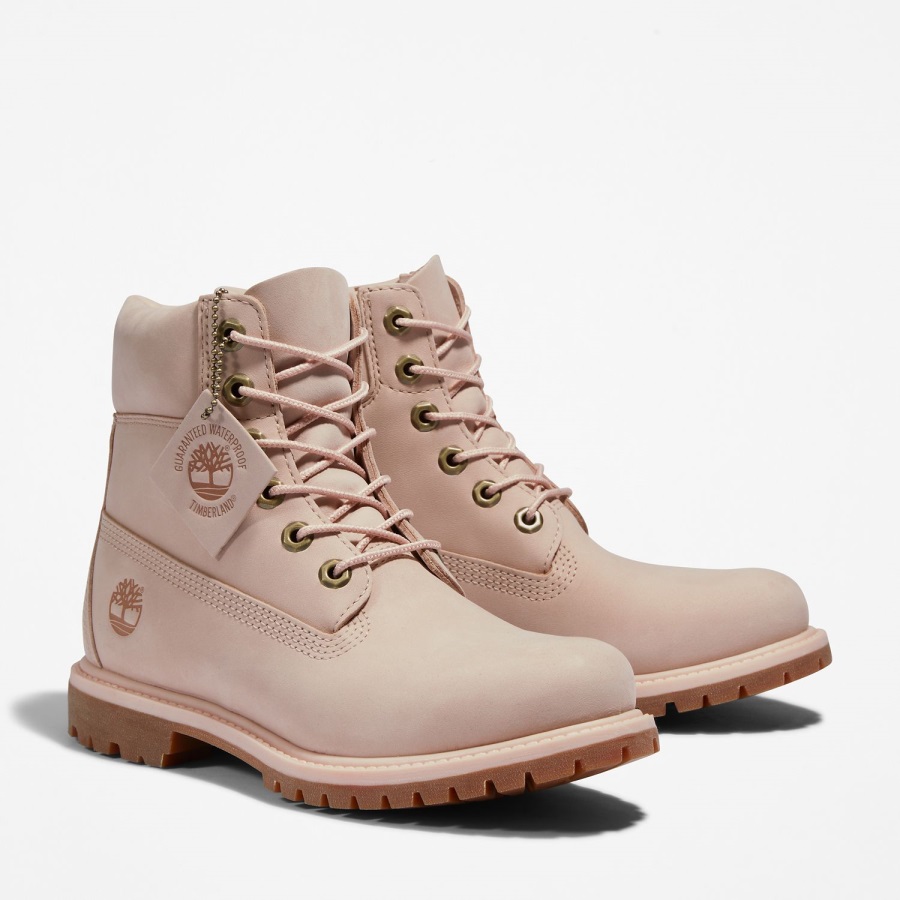 Timberland Ireland Light Pink Nubuck Women's Premium 6-Inch Waterproof Boots