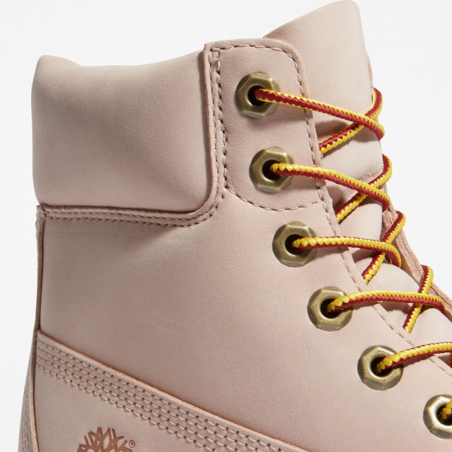 Timberland Ireland Light Pink Nubuck Women's Premium 6-Inch Waterproof Boots