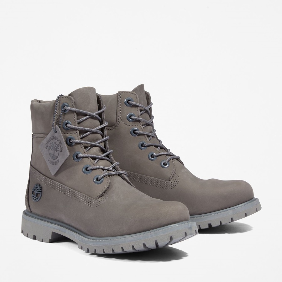 Timberland Ireland Medium Grey Nubuck Women's Premium 6-Inch Waterproof Boots