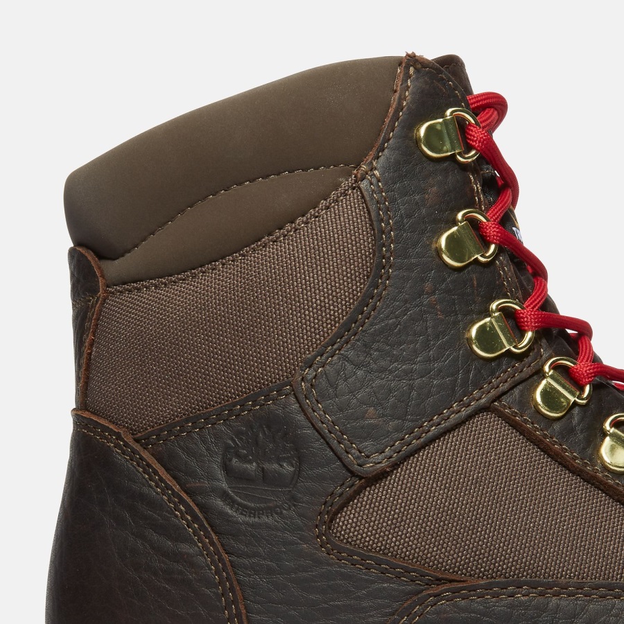 Timberland Ireland Men's 6-Inch Waterproof Field Boots Dark Brown Full-Grain