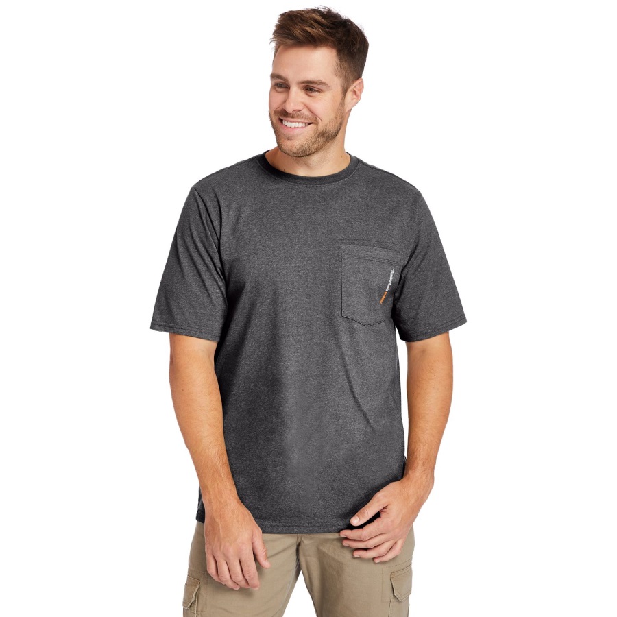 Timberland Ireland Men's Big & Tall Pro Base Plate Short-Sleeve T-Shirt Dark Charcoal Heather
