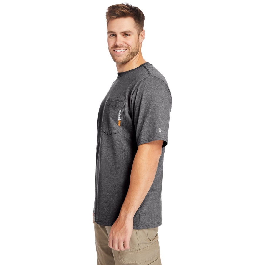 Timberland Ireland Men's Big & Tall Pro Base Plate Short-Sleeve T-Shirt Dark Charcoal Heather