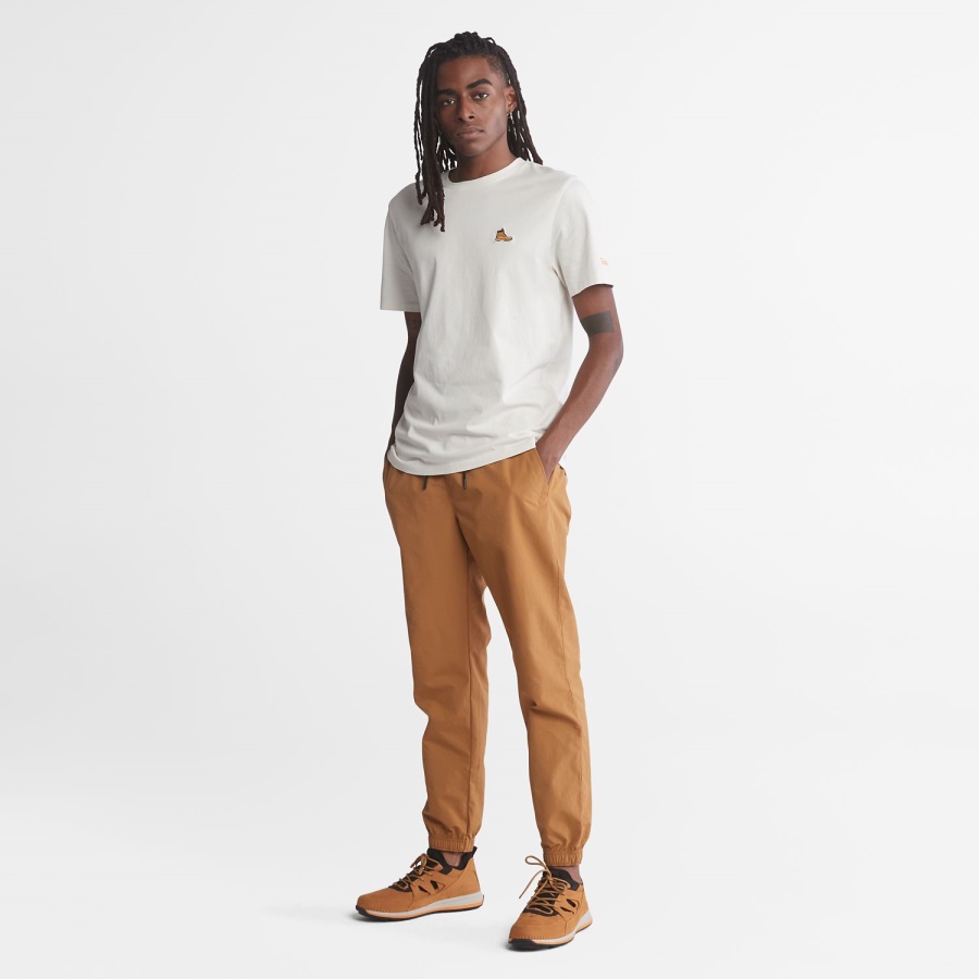 Timberland Ireland Men's Boot-Logo T-Shirt Vintage White