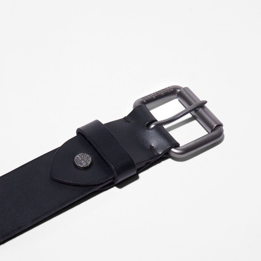 Timberland Ireland Men's Buffalo Leather Tree Belt Black