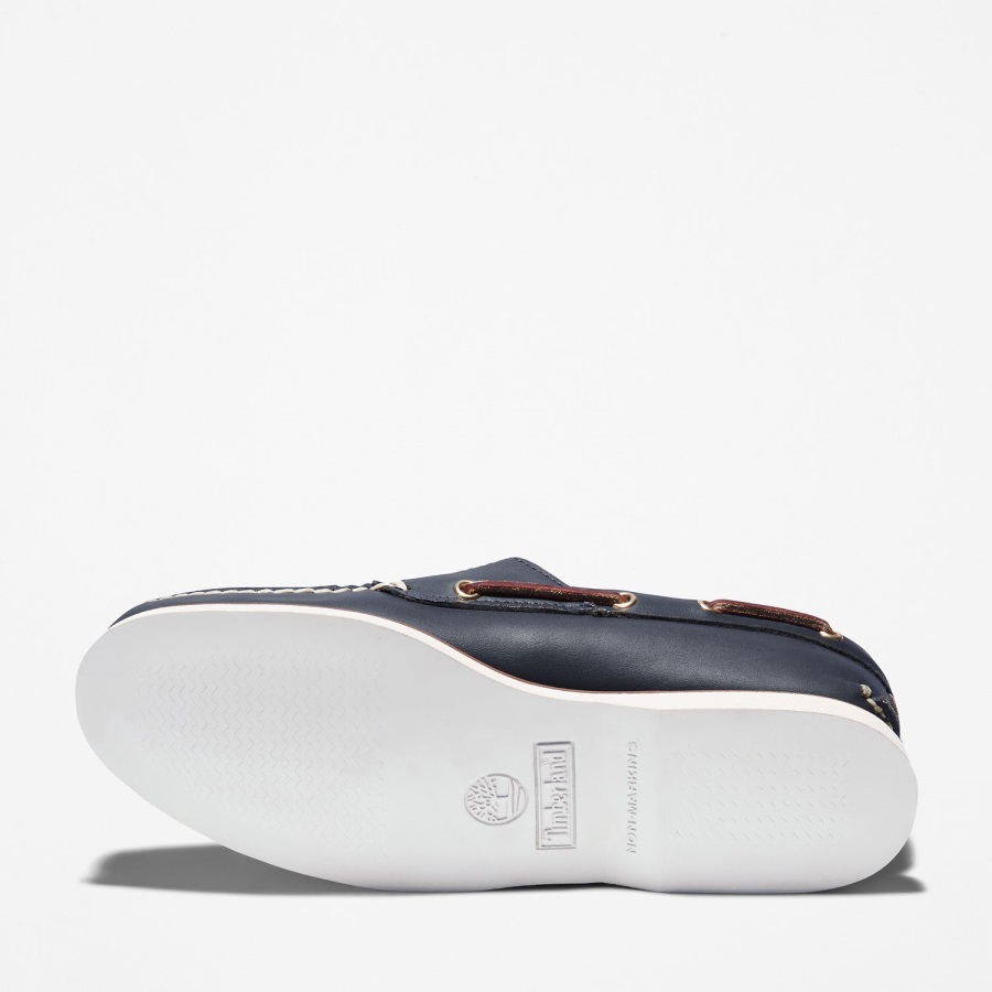 Timberland Ireland Men's Classic Two-Eye Boat Shoes Navy Smooth