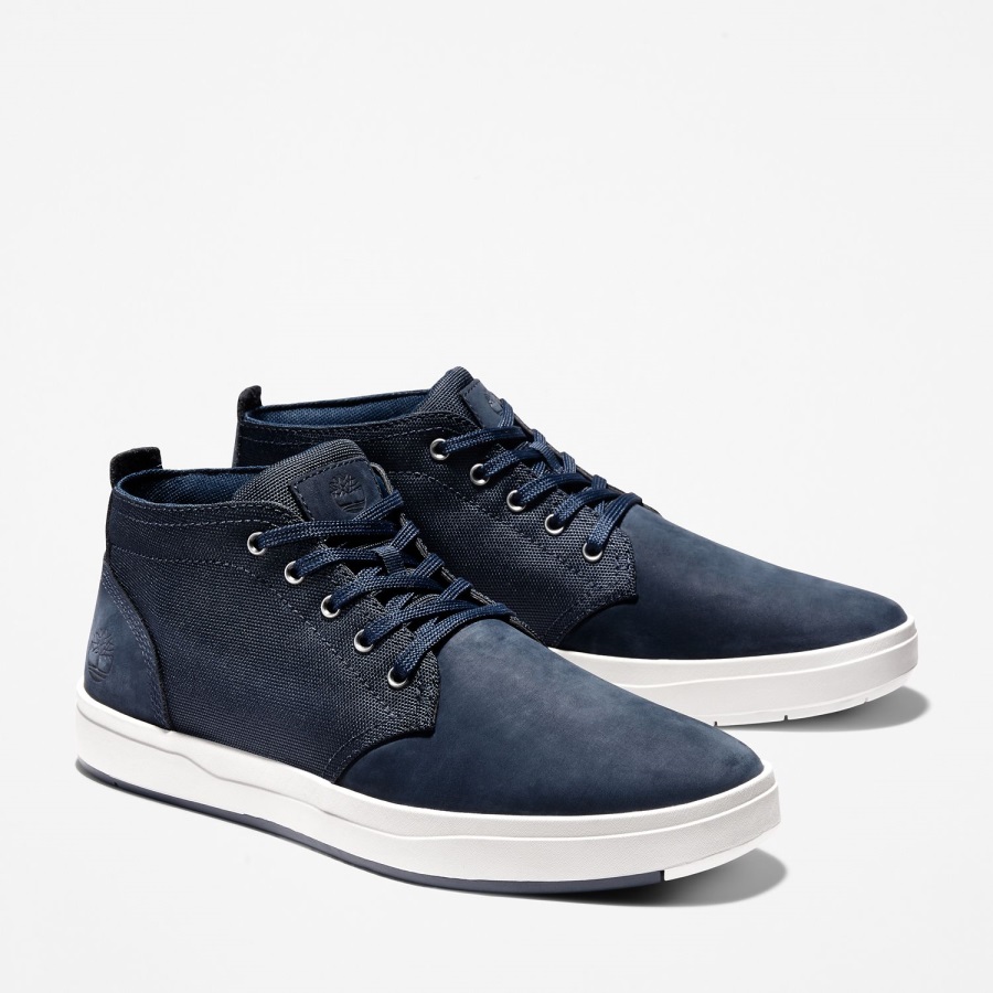 Timberland Ireland Men's Davis Square Chukka Shoes Navy Nubuck