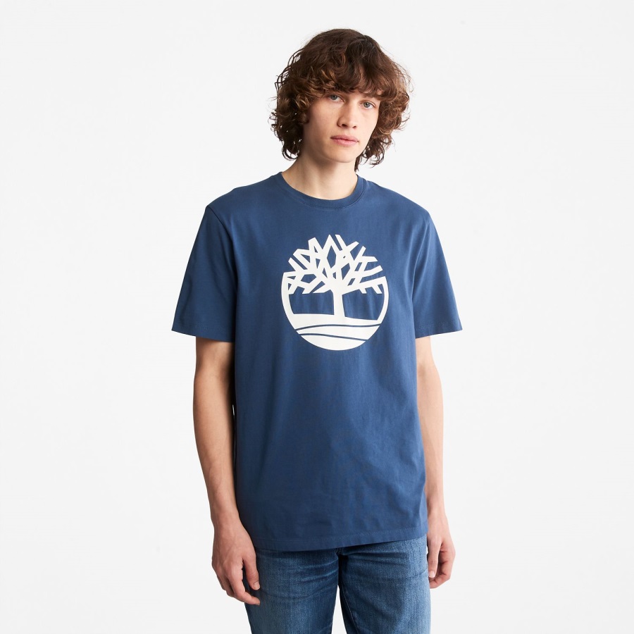 Timberland Ireland Men's Kennebec River Tree-Logo Tee Dark Denim