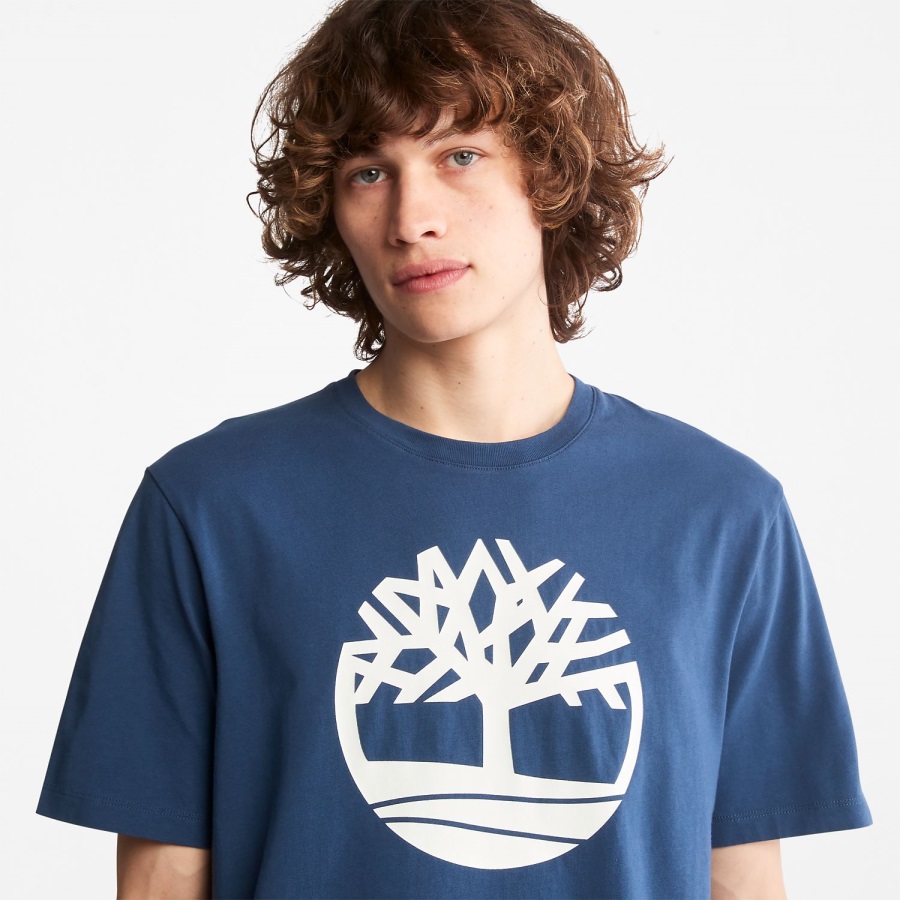 Timberland Ireland Men's Kennebec River Tree-Logo Tee Dark Denim