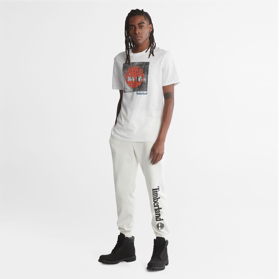 Timberland Ireland Men's Logo Slub T-Shirt White