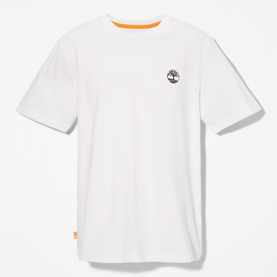 Timberland Ireland Men's Multi-Logo Back-Graphic T-Shirt White