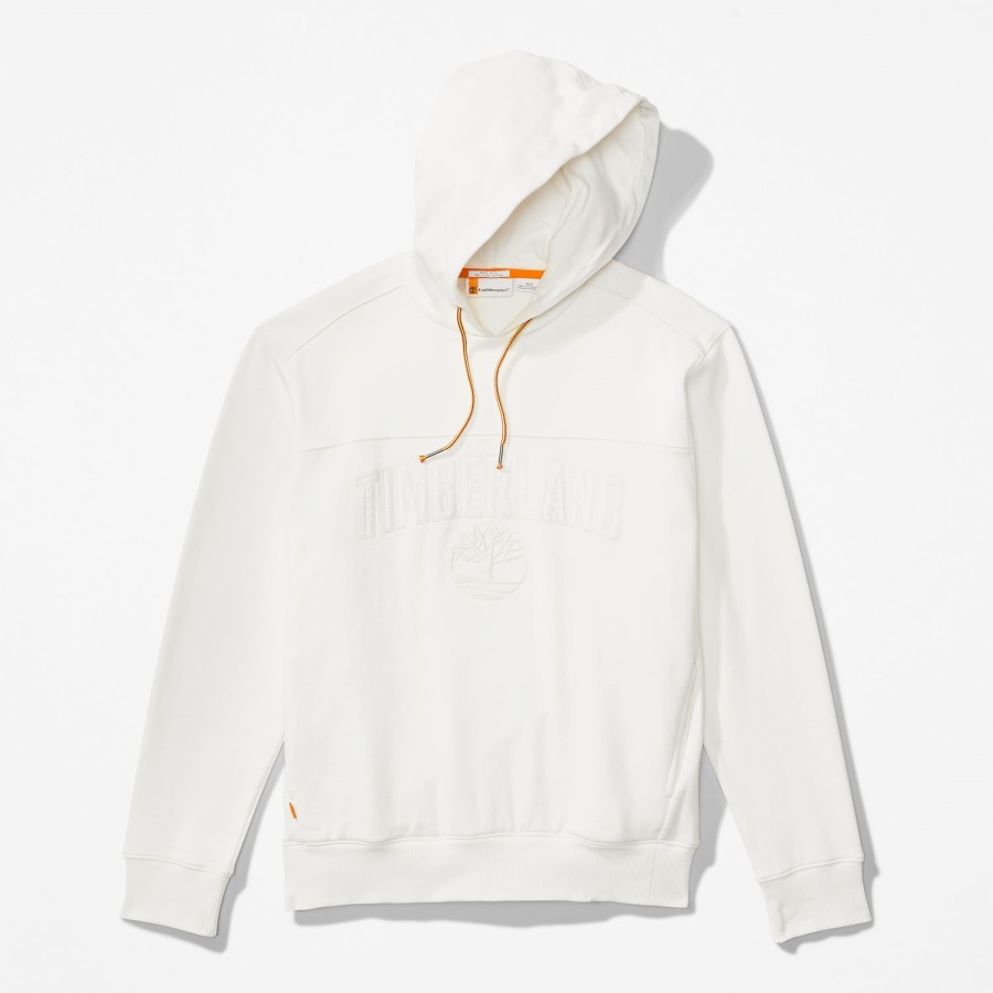 Timberland Ireland Men's Outdoor Heritage Ek+ Recycled-Cotton Graphic Hoodie Vintage White