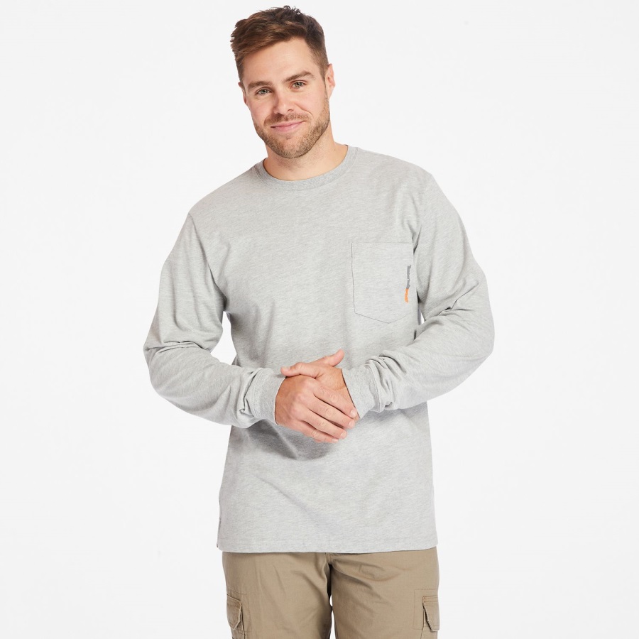Timberland Ireland Men's Pro Base Plate Long-Sleeve T-Shirt Grey Heather