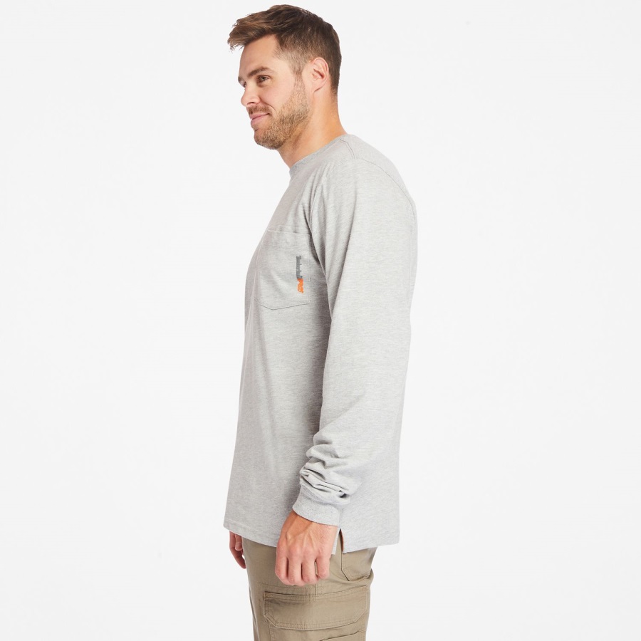 Timberland Ireland Men's Pro Base Plate Long-Sleeve T-Shirt Grey Heather