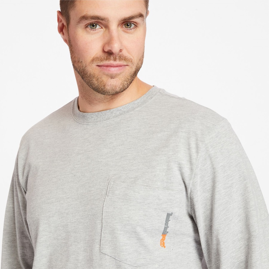 Timberland Ireland Men's Pro Base Plate Long-Sleeve T-Shirt Grey Heather