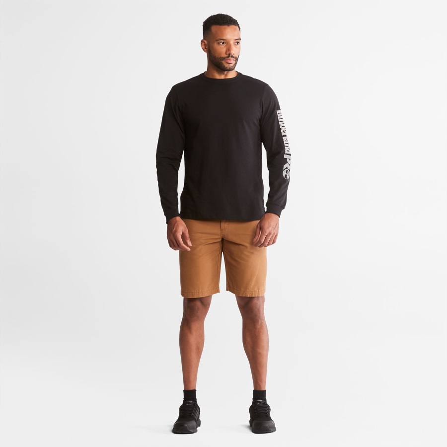 Timberland Ireland Men's Pro Base Plate Long-Sleeve Wicking T-Shirt Jet Black