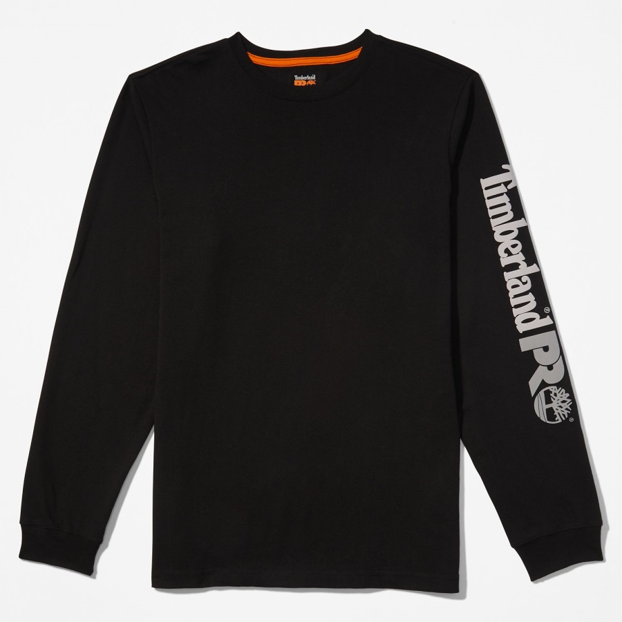 Timberland Ireland Men's Pro Base Plate Long-Sleeve Wicking T-Shirt Jet Black