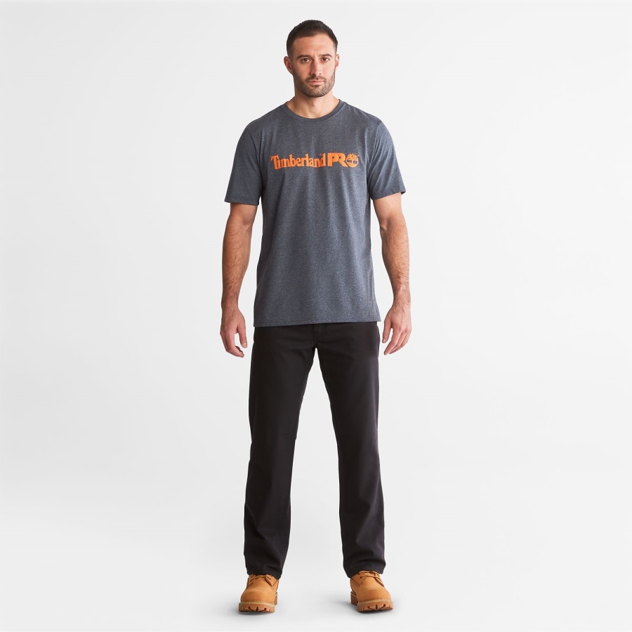 Timberland Ireland Men's Pro Base Plate Short-Sleeve Logo T-Shirt Navy Heather