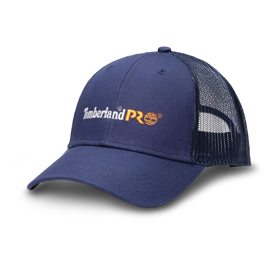 Timberland Ireland Men's Pro Core Logo Low-Profile Trucker Hat Navy