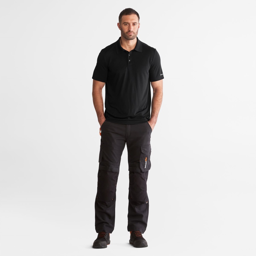 Timberland Ireland Men's Pro Wicking Good Polo Shirt Jet Black