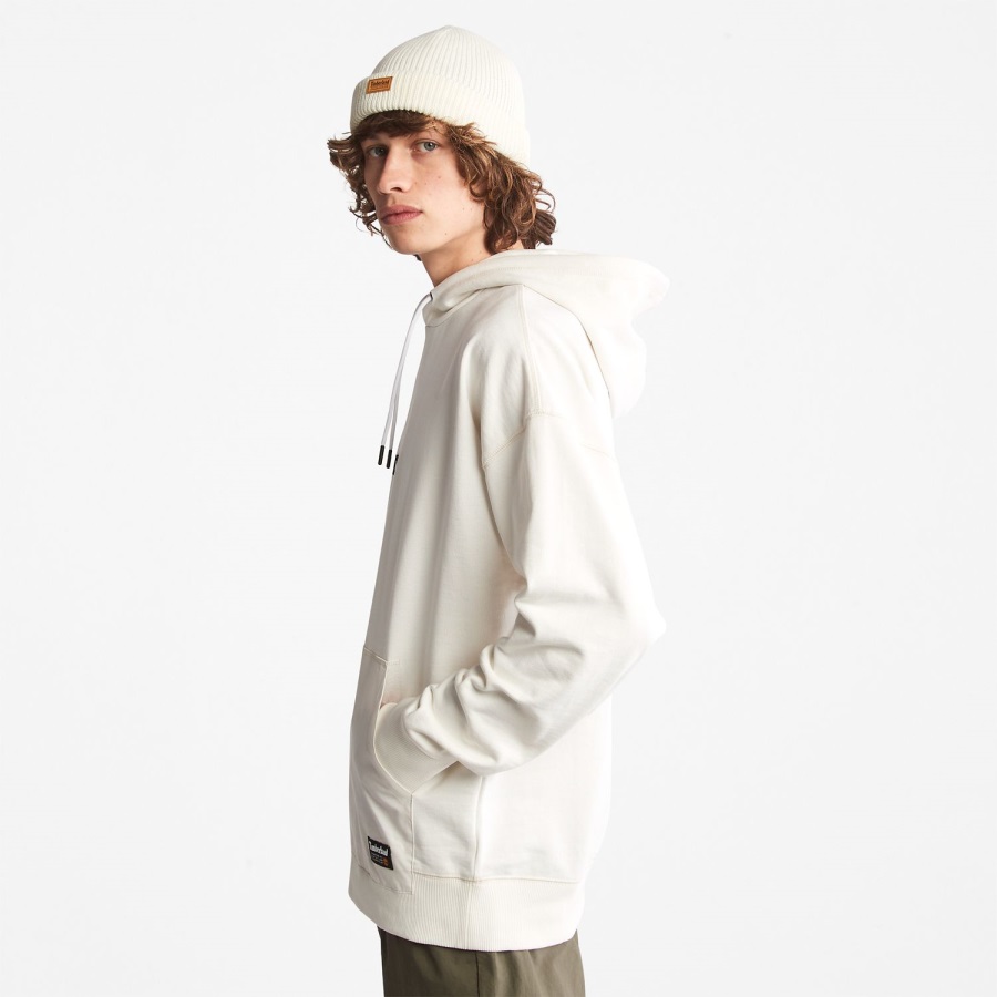 Timberland Ireland Men's Progressive Utility Mixed-Media Hoodie Vintage White