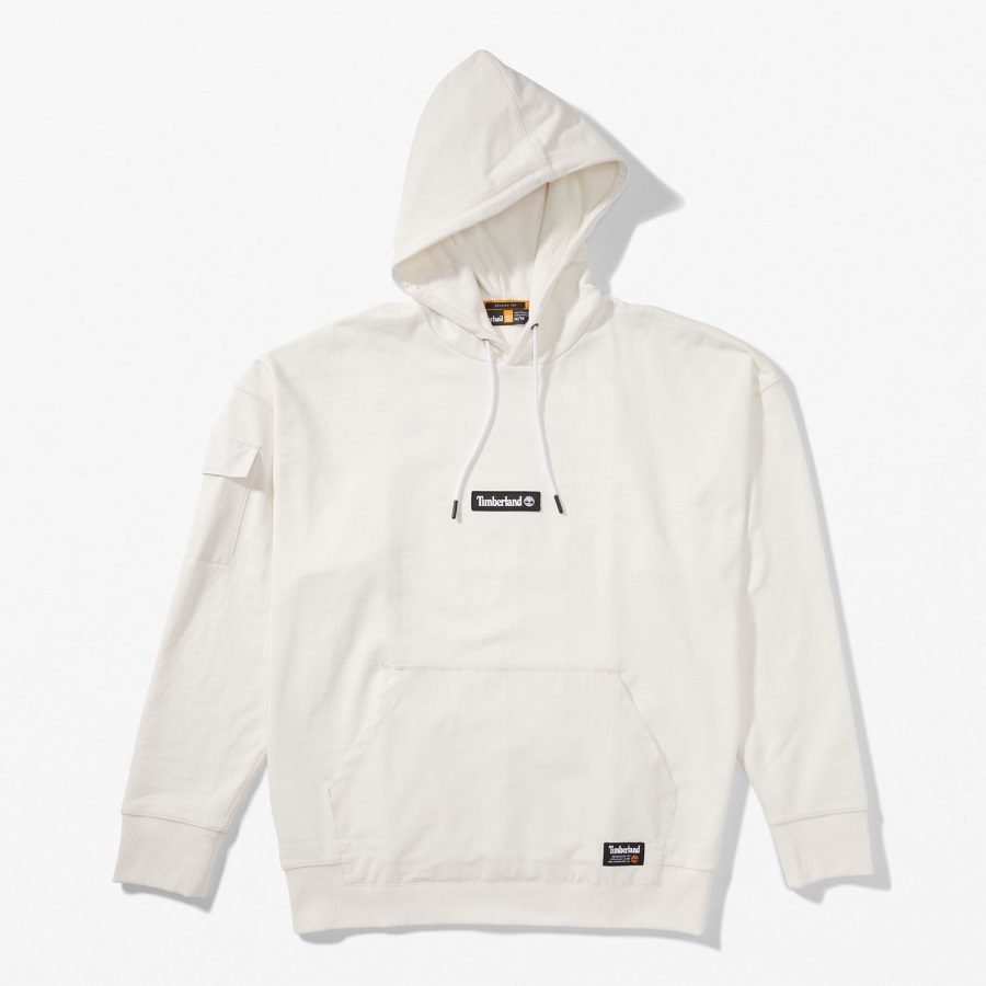 Timberland Ireland Men's Progressive Utility Mixed-Media Hoodie Vintage White