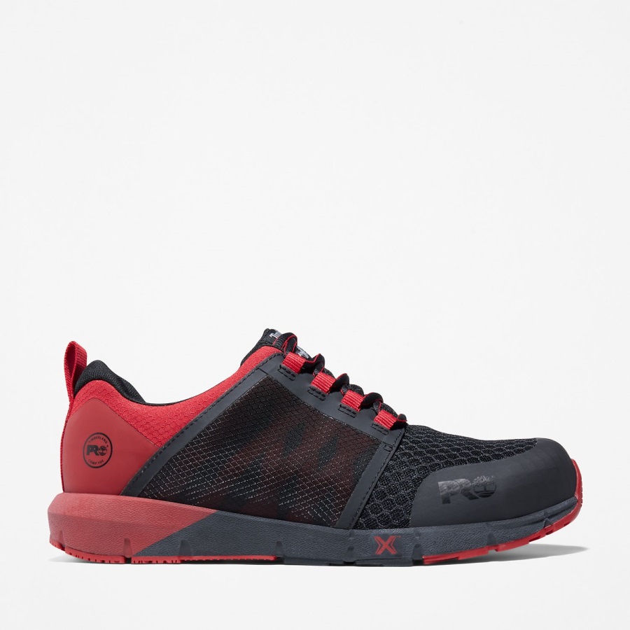 Timberland Ireland Men's Radius Composite Toe Work Sneaker Black/Red
