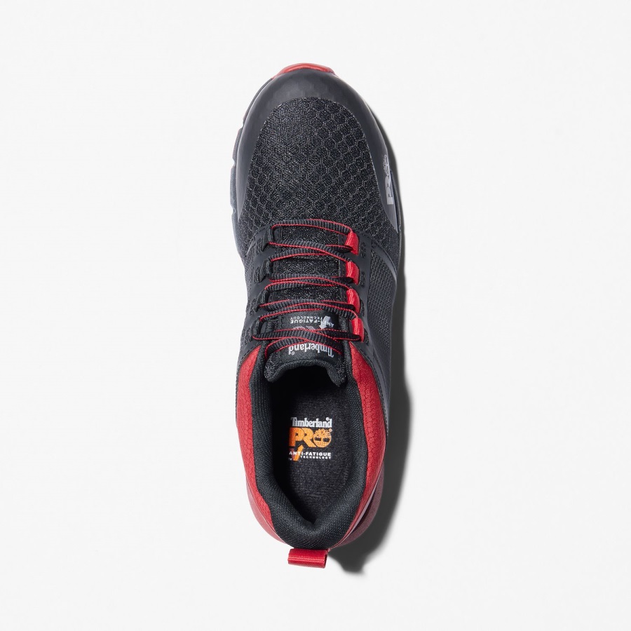 Timberland Ireland Men's Radius Composite Toe Work Sneaker Black/Red