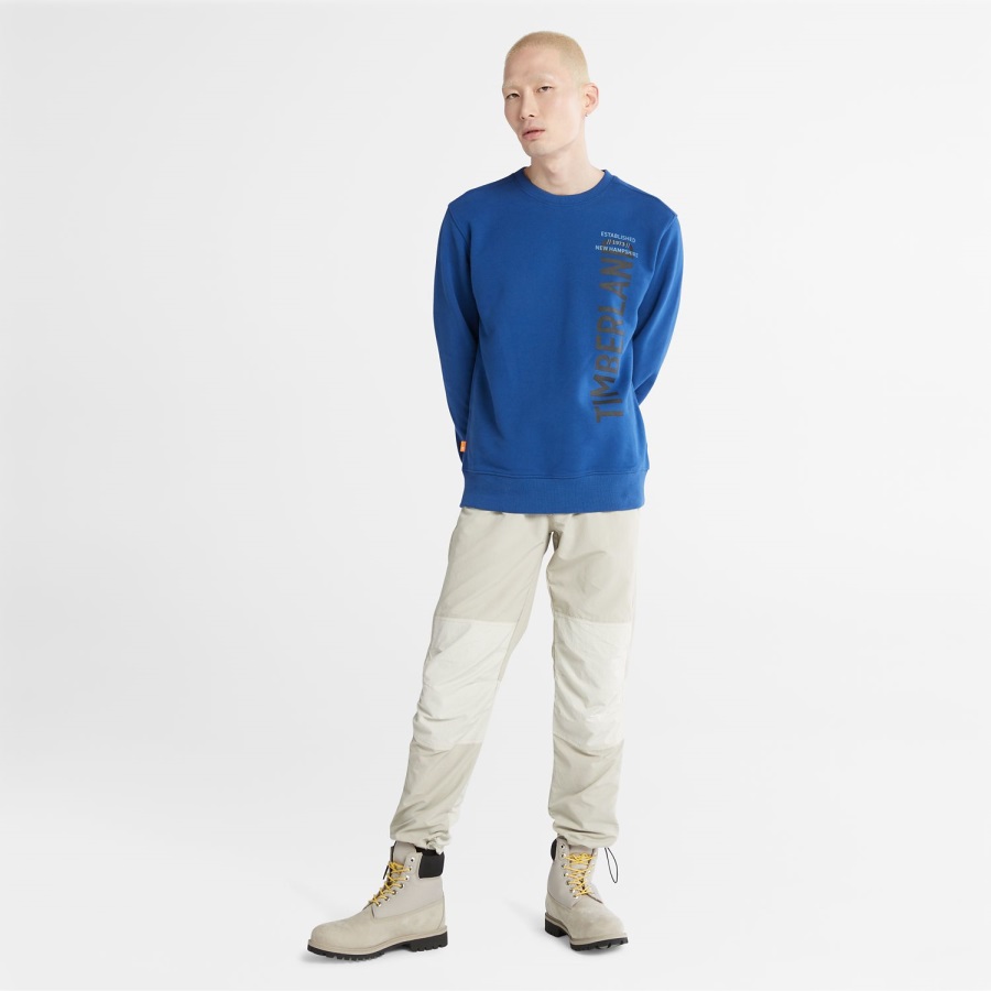 Timberland Ireland Men's Side-Logo Sweatshirt Bellwether Blue