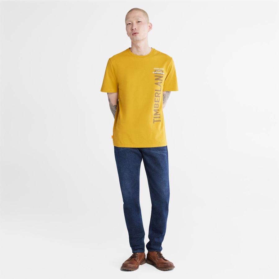 Timberland Ireland Men's Side-Logo T-Shirt Mustard