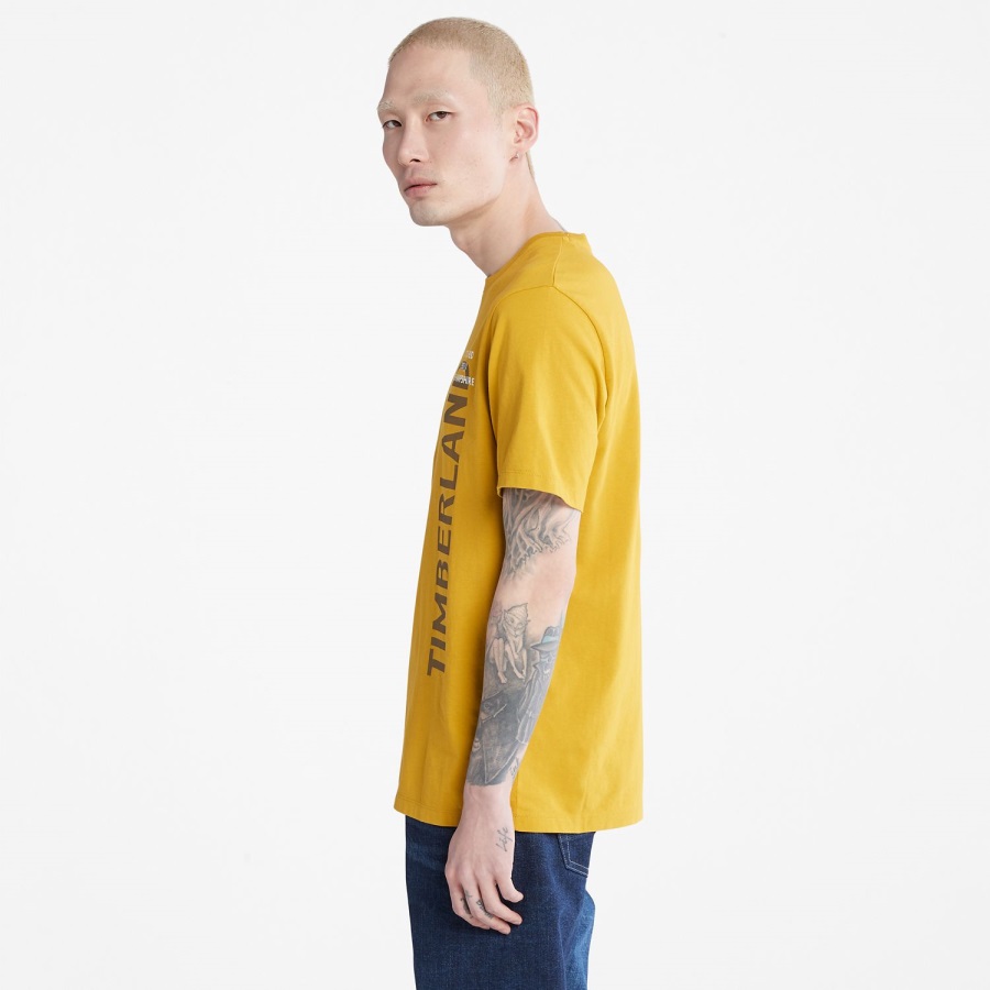 Timberland Ireland Men's Side-Logo T-Shirt Mustard