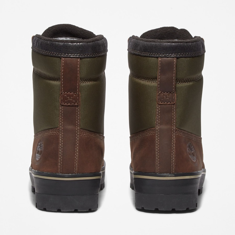 Timberland Ireland Men's Spruce Mountain Waterproof Warm-Lined Boots Dark Brown Nubuck