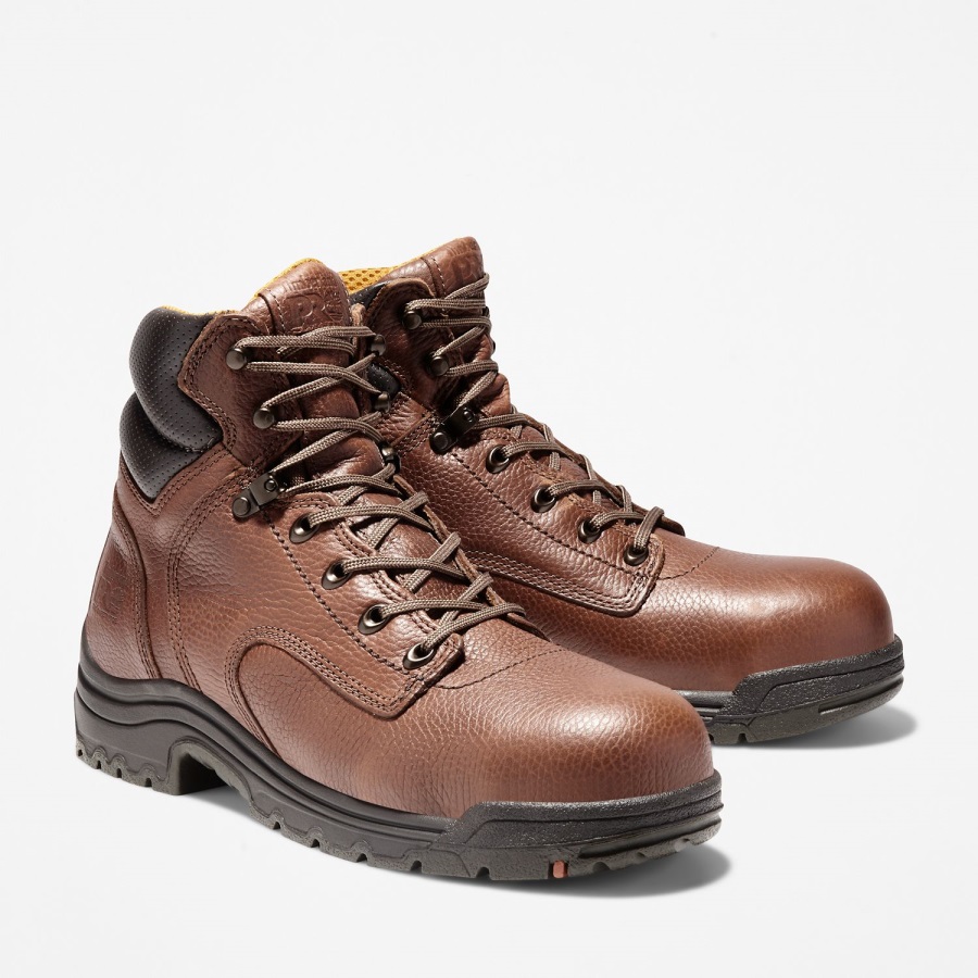 Timberland Ireland Men's Titan 6 Alloy Toe Work Boot Coffee Full-Grain