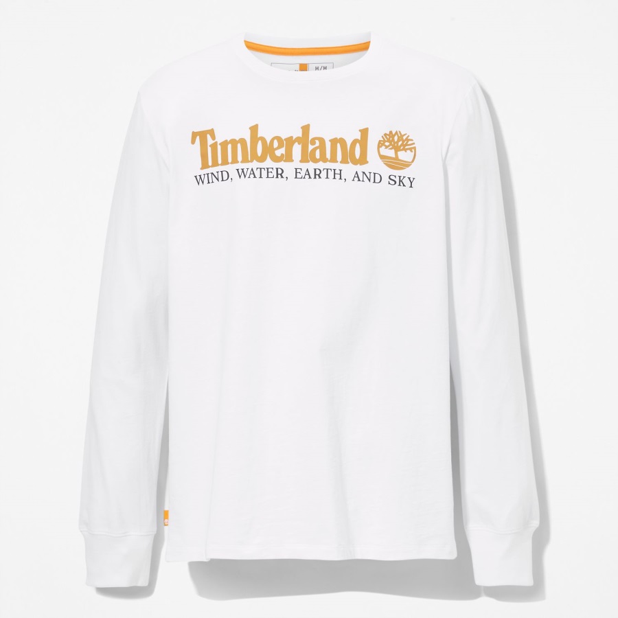 Timberland Ireland Men's Wind Water Earth And Sky Long-Sleeve T-Shirt White