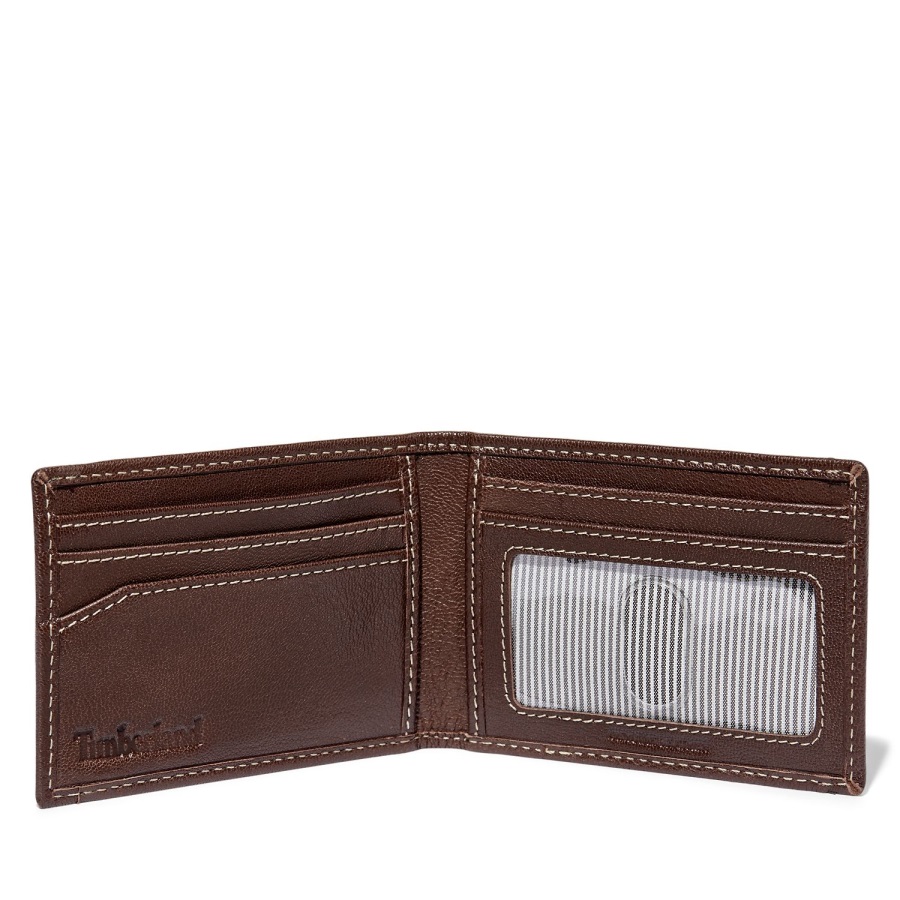 Timberland Ireland Milled Leather Money Clip Brown