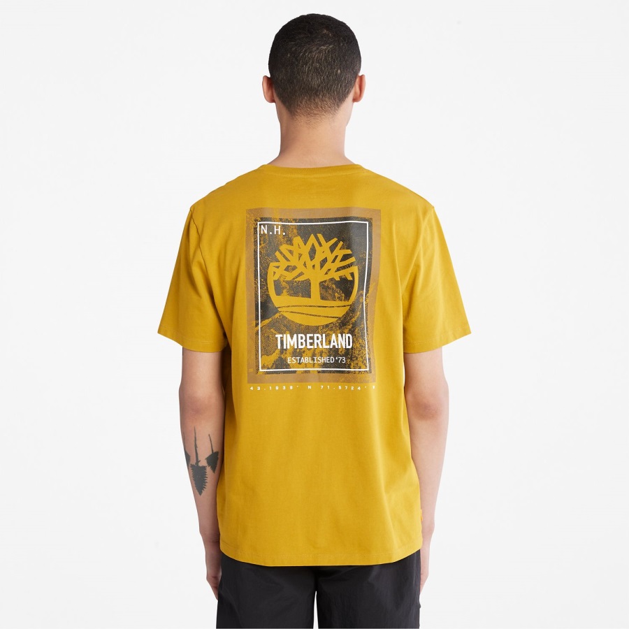 Timberland Ireland Mustard Men's Back-Graphic T-Shirt