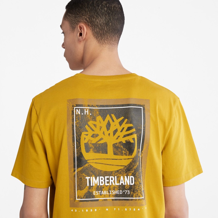 Timberland Ireland Mustard Men's Back-Graphic T-Shirt