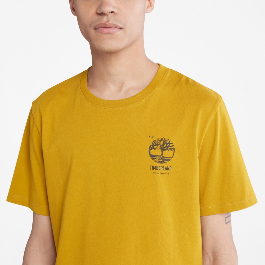 Timberland Ireland Mustard Men's Back-Graphic T-Shirt