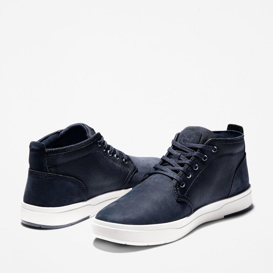 Timberland Ireland Navy Nubuck Men's Davis Square Chukka Shoes