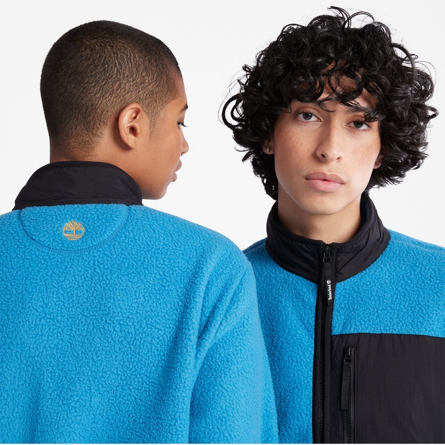 Timberland Ireland Outdoor Archive High-Pile Fleece Jacket Bright Blue/Mustard
