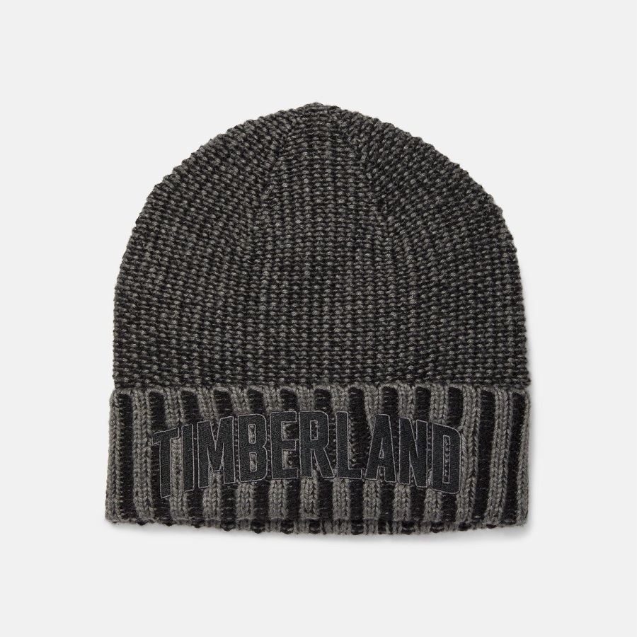 Timberland Ireland Plaited-Cuff Beanie Charcoal Heather