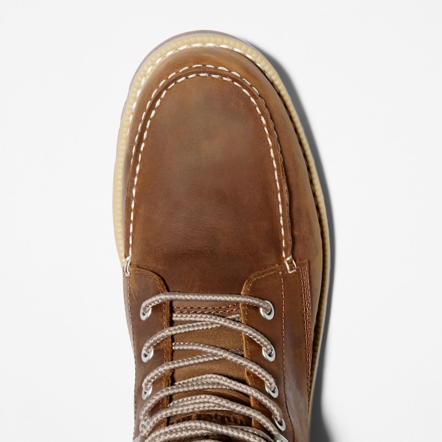 Timberland Ireland Rust Full-Grain Men's Redwood Falls Waterproof Moc-Toe Boots