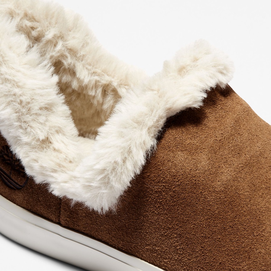 Timberland Ireland Rust Suede Women's Skyla Bay Warm Lined Slip-On Shoes