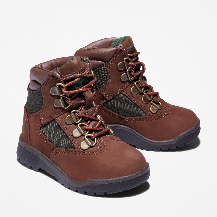 Timberland Ireland Toddler 6-Inch Field Boots Dark Brown Nubuck