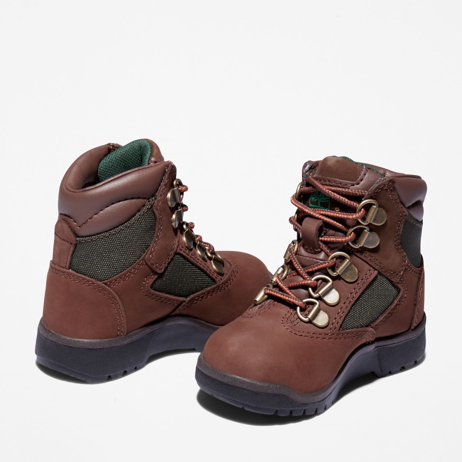 Timberland Ireland Toddler 6-Inch Field Boots Dark Brown Nubuck